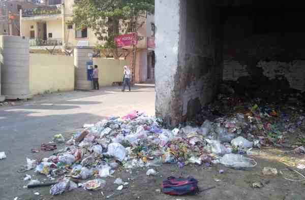 Dirty Site at J.J. Colony in New Delhi