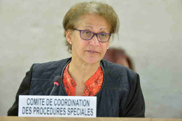 Chairperson of the Working Group of Experts on People of African Descent Mireille Fanon-Mendes-France. UN Photo / Jean-Marc Ferré