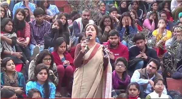 Brinda Karat Addressing Students in the JNU Case