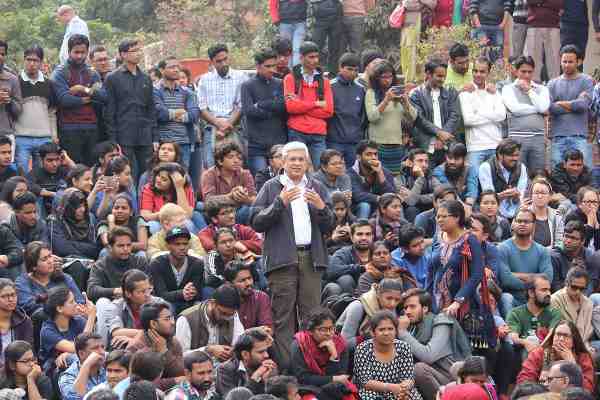 Prakash Karat Addressing JNU Students