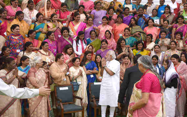 Narendra Modi at the valedictory session of the National Conference of Women Legislators, at the Central Hall of Parliament, in New Delhi on March 06, 2016
