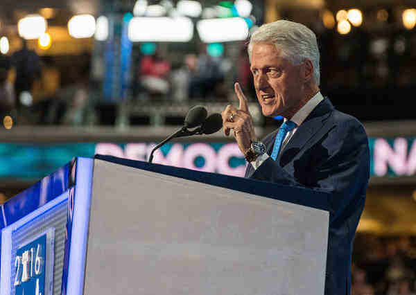 Bill Clinton at the Democratic National Convention, 2016