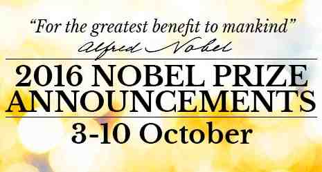 Dates Announced for the 2016 Nobel Prizes