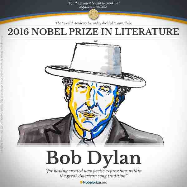 Bob Dylan Wins Nobel Prize in Literature