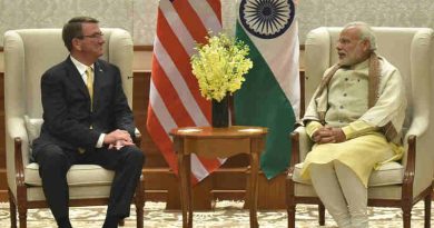 Ashton Carter calling on Narendra Modi in New Delhi on December 08, 2016