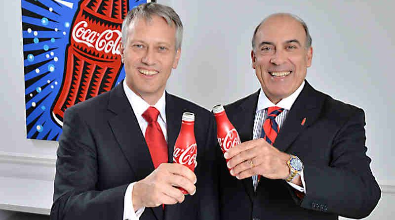 James Quincey wit Muhtar Kent. Photo: Coca-Cola