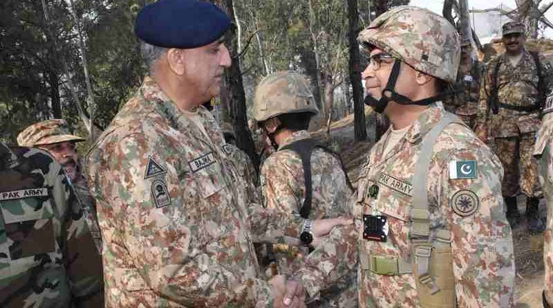 General Qamar Javed Bajwa, Pakistan's Chief of Army Staff spent his day visiting Headquarters 10 Corps Rawalpindi and troops on forward locations on the Line of Control