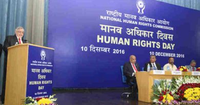 The Governor of Kerala and former Chief Justice of India, Mr. Justice P. Sathasivam addressing at the Human Rights Day function of the National Human Rights Commission (NHRC), in New Delhi on December 10, 2016