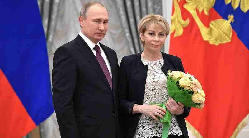 Vladimir Putin with Yelizaveta Glinka