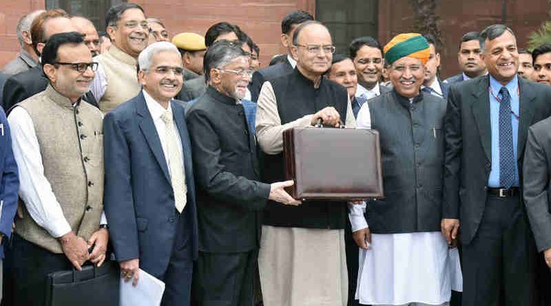 Arun Jaitley departs from North Block to Rashtrapati Bhavan and Parliament House to present the General Budget 2017-18, in New Delhi on February 01, 2017.