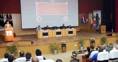 Rajyavardhan Singh Rathore addressing at the 17th International Counter Terrorism Seminar, organised by the National Security Guard, at Manesar, Haryana on February 08, 2017