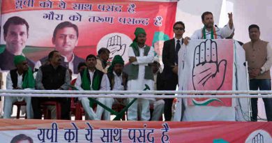 Rahul Gandhi at an Election Rally in U.P. Photo: Congress