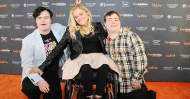 Ali Stroker of "Glee" attend the ReelAbilities Film Festival held March 9 - 12 in Cincinnati, Ohio with "Spring Break Zombie Massacre" stars Sam Suchmann and Mattie Zufelt