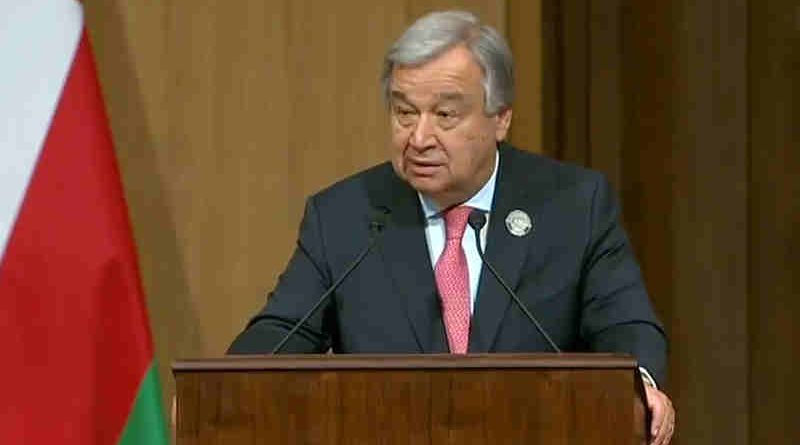 Secretary-General António Guterres addresses the Summit of the League of Arab States in Jordan. Photo: UN News