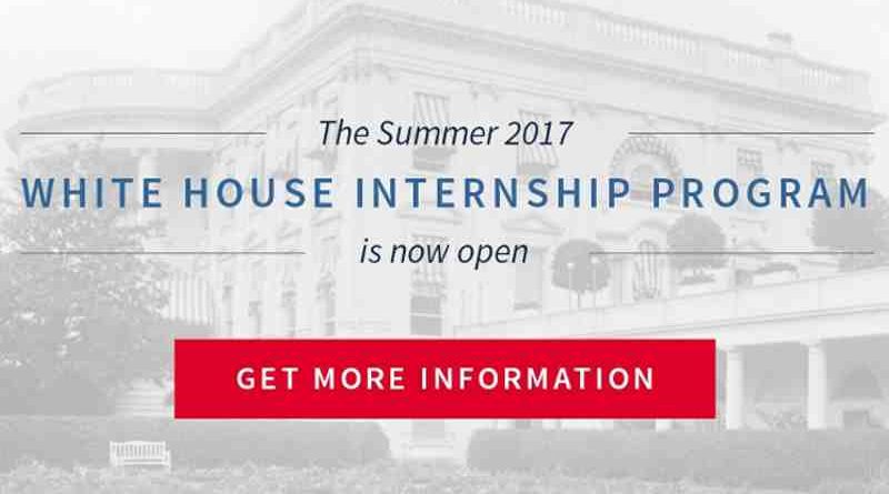 Summer 2017 White House Internship Program