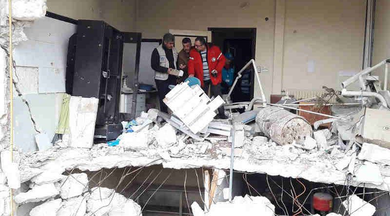 Destroyed health centre in Sakhour, east Aleppo, Syria, which, four years ago, provided 20,000 Iraqi refugees with health care. Today, the UN is looking into its rehabilitation. Photo: OCHA/MB