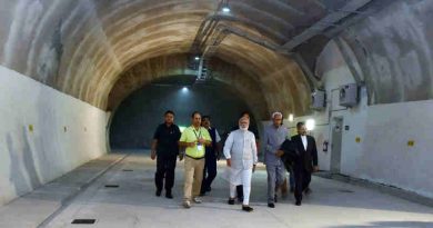 Narendra Modi visiting after inaugurating the Chenani-Nashri Tunnel, in Jammu and Kashmir on April 02, 2017