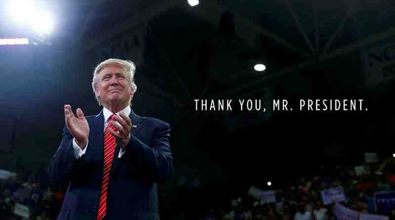 Thank you, Mr. President. Photo: RNC