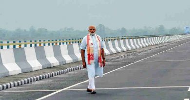 PM Narendra Modi at the Dhola-Sadia Bridge, across River Brahmaputra, in Assam on May 26, 2017 (file photo). Courtesy: PIB