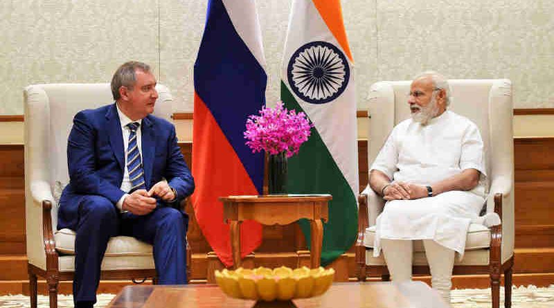 The Russian Deputy Prime Minister, Mr. Dmitry Rogozin calls on the Prime Minister, Shri Narendra Modi, in New Delhi on May 10, 2017