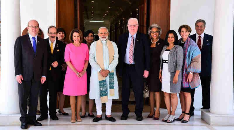 The US Congressional Delegation calls on the Prime Minister, Shri Narendra Modi, in New Delhi on May 11, 2017
