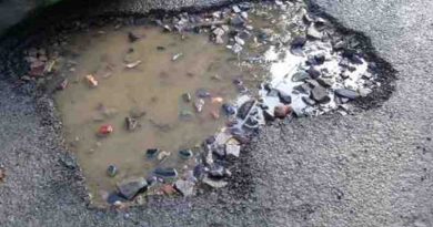 Political and bureaucratic corruption is the main cause of broken roads in Delhi. Photo: Rakesh Raman
