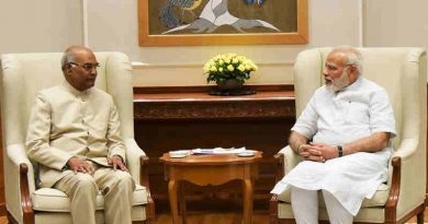Ram Nath Kovind meeting the Prime Minister, Narendra Modi, in New Delhi on June 19, 2017