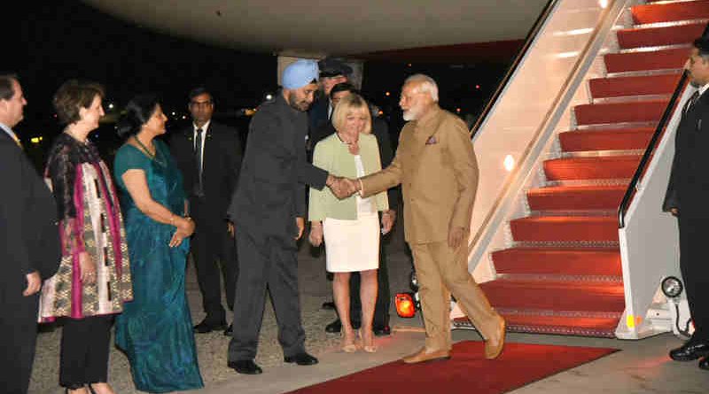 Narendra Modi arrives at Joint Base Andrews, Washington DC, USA on June 24, 2017