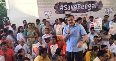 Delhi BJP Workers Support Save Bengal Campaign