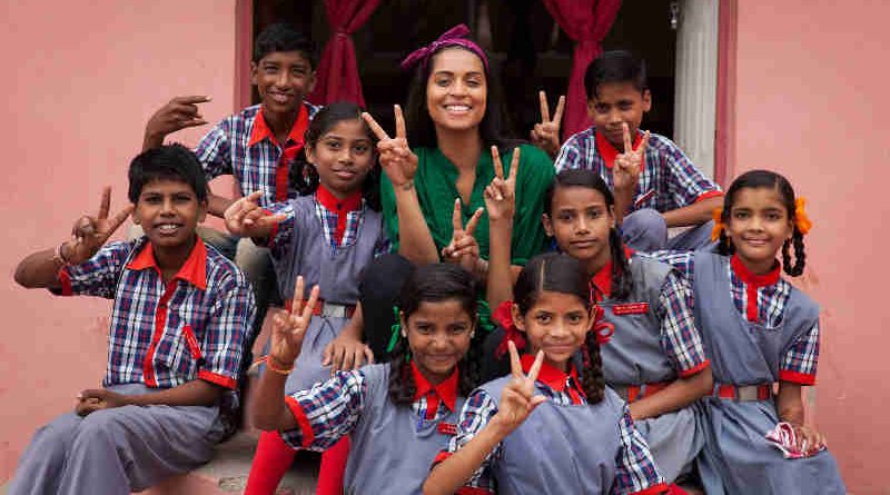 On 12 July 2017 in India, Lilly Singh visited a school run by the Madhya Pradesh State government in Bhopal where she met with students 11- 14 years of age.