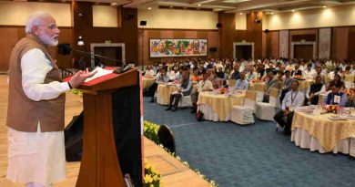 Narendra Modi interacting with the Chief Secretaries of States & Union Territories at the National Conference of the Chief Secretaries, in New Delhi on July 10, 2017