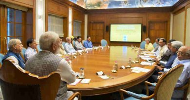 Narendra Modi meeting the top scientific officials of Government of India, in New Delhi on July 18, 2017