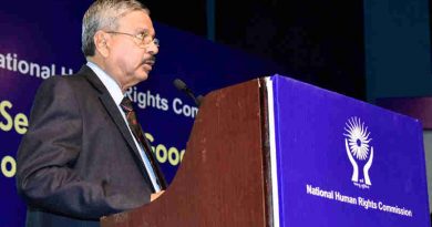 The Chairperson, National Human Rights Commission (NHRC), Justice H.L. Dattu addressing at the Valedictory Session of the two-day National Seminar on Good Governance, Development and Human Rights, organised by the National Human Rights Commission (NHRC), in New Delhi on September 22, 2017. (file photo). Courtesy: PIB