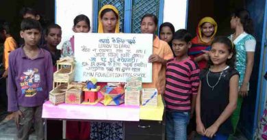 The decoration products made by the children of RMN Foundation free school in Dwarka, New Delhi