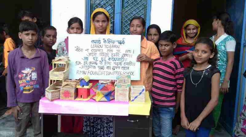 The decoration products made by the children of RMN Foundation free school in Dwarka, New Delhi