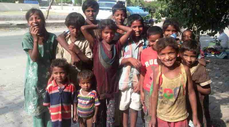 Poor Children in India's capital New Delhi. Photo: Rakesh Raman