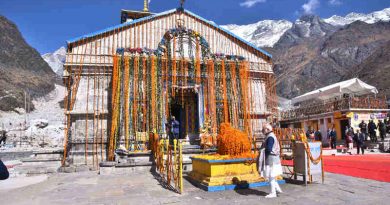 Narendra Modi at Kedarnath Dhaam, in Uttarakhand on October 20, 2017