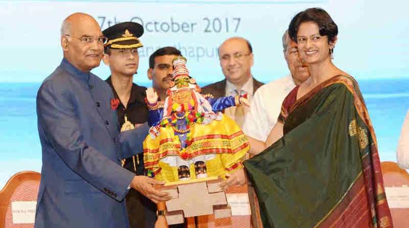 Ram Nath Kovind at the civic reception, at Thiruvanthapuram, in Kerala on October 27, 2017