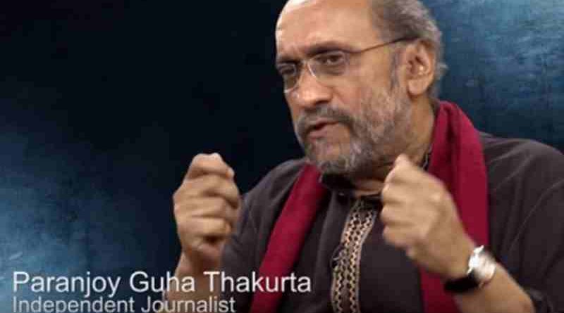 Paranjoy Guha Thakurta. Screen grab.