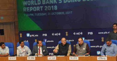 Arun Jaitley addressing a press conference on India’s ranking in the World Bank’s Ease of Doing Business Report 2018, in New Delhi on October 31, 2017