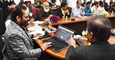 Mukhtar Abbas Naqvi launching the portal for Haj Tour Operators, in New Delhi on December 14, 2017.