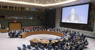 Zeid Ra'ad Al Hussein, High Commissioner for Human Rights, addresses Security Council meeting on the situation in the Democratic People’s Republic of Korea via video conference. UN Photo/Rick Bajornas