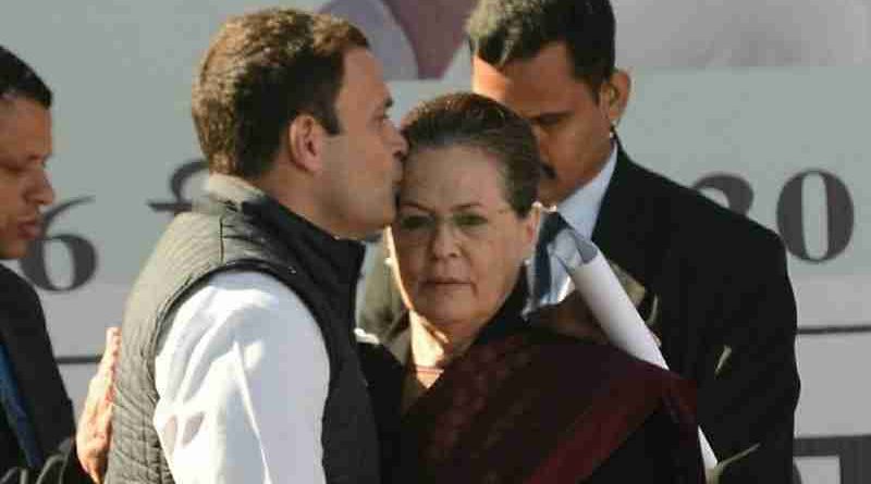 Congress leader Rahul Gandhi with his mother Sonia Gandhi. Photo: Congress (file photo)