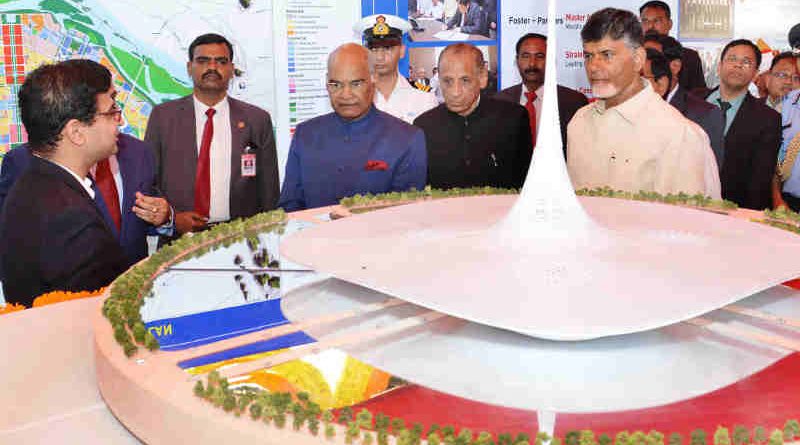 The President, Shri Ram Nath Kovind at the dedication of Andhra Pradesh Fibregrid, Andhra Pradesh Survelliance Project, Drone Project and FSOC, at Velagapudi, in Andhra Pradesh on December 27, 2017. The Governor of Andhra Pradesh and Telangana, Shri E.S.L. Narasimhan and the Chief Minister of Andhra Pradesh, Shri N. Chandrababu Naidu are also seen.