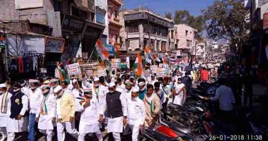 Congress holding demonstrations in Maharashtra state. Photo: Congress