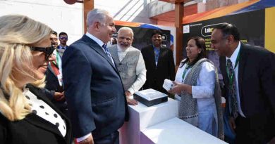 The Prime Minister, Shri Narendra Modi and the Prime Minister of Israel, Mr. Benjamin Netanyahu visiting the Startup Exhibition and interacting with innovators and Startup CEOs at iCreate Center, at Deo Dholera Village, in Ahmedabad, Gujarat on January 17, 2018.