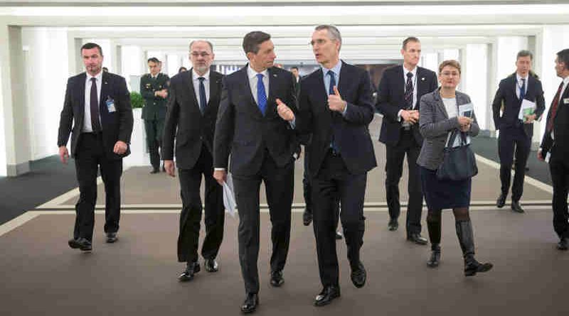 The President of Slovenia, Borut Pahor and NATO Secretary General Jens Stoltenberg