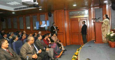 The Speaker, Lok Sabha, Smt. Sumitra Mahajan delivering the 27th lecture of the “Lecture Series”, organised by the Central Vigilance Commission on the topic “My Experiences as a Representative of People”, in New Delhi on January 18, 2018.