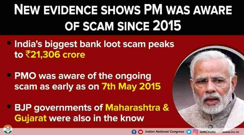 PNB Fraud Took Place with the Connivance of Modi Govt: Congress