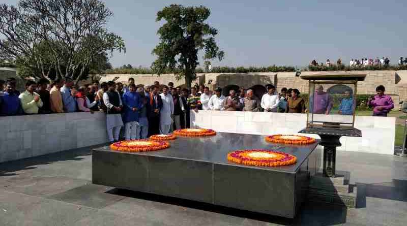 The Delhi unit of Bharatiya Janata Party (BJP) held a prayer meeting on February 26, 2018 at Rajghat to get Delhi chief minister Arvind Kejriwal blessed with some wisdom. Photo: BJP